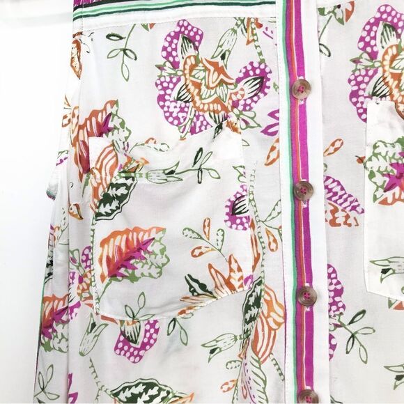 Anthropologie Akemi + Kin Ira Sleeveless Contrast Print Button Up Blouse - Picture 10 of 15